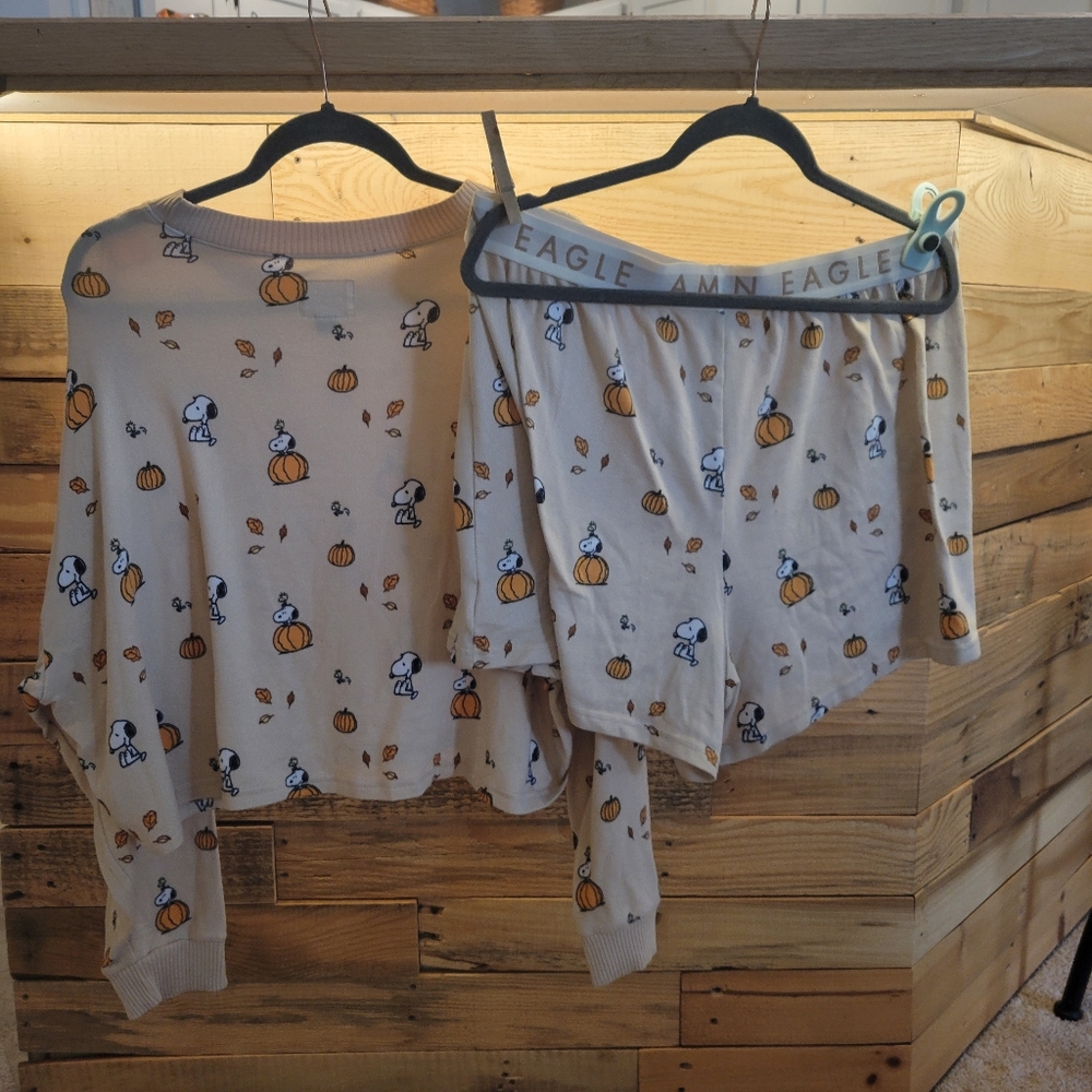 Snoopy Pumpkin Pajama Set
